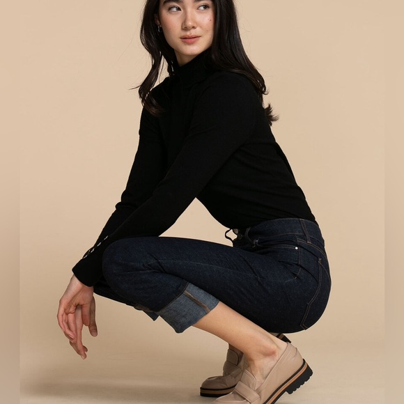 Ricki's Denim - Ricki’s Sylvie Slim Cuffed Jeans Dark Denim Sz 14R Control Waist NWT